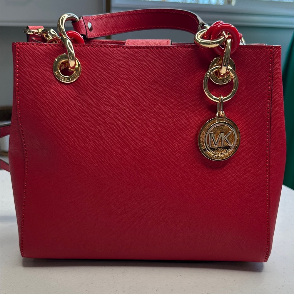 Michael Michael Kors Cynthia Small Cherry MSRP $298 - Picture 12 of 16